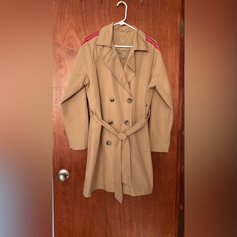 XL, taupe, lined trench coat,